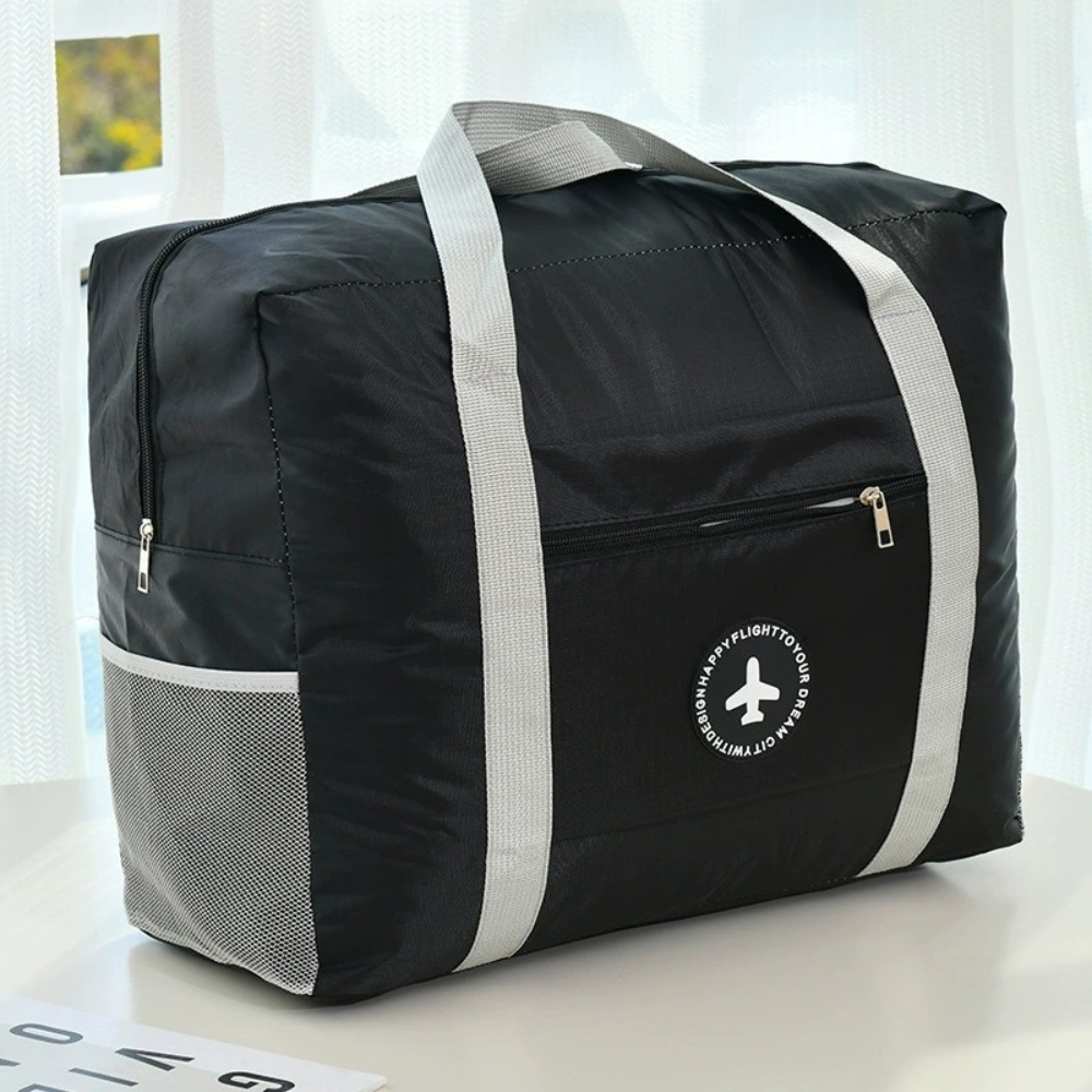 Сумка для подорожей, дорожня, портативна сумка для одягу, речей з відсіком для аксесуарів чорна, фото 1