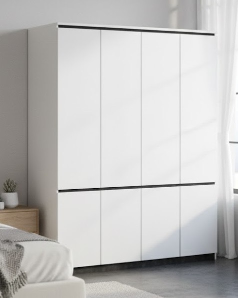 Шафа Мія 4Д+4Д 150см німфея альба/бетон темний, фото 1