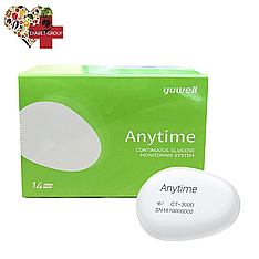 Сенсор для системи безперервного моніторингу глюкози CGM Yuwell CT 3 – 1 сенсор + 1 трансмітер