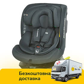 Автокрісло дитяче El Camino i-JOY (зріст 40-150см, isofix, поворот 360°) ME 1205 Antracite Темно-сіре