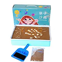 Планшет із підсвіткою для малювання піском Sand Painting дитячий набір 5в1 блакитний колір