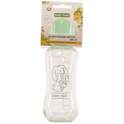 Пляшечка для годування Baby Team Скляна 250мл 0+ (1211), фото 1