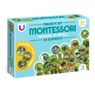 Навчальний набір DoDo Магнітний набір Монтесорі Тварини на континентах: Африка (200284), фото 1