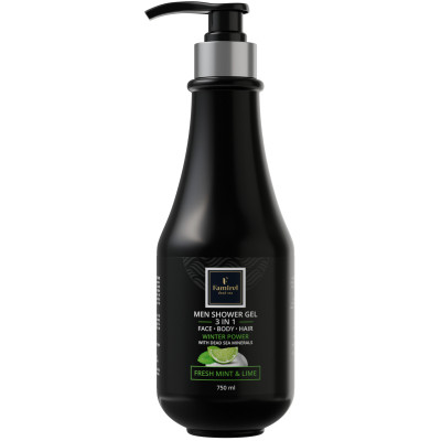 Гель для душу Famirel Для чоловіків 3 в 1 Зимова сила з м'ятою та лаймом 750 мл (7290114085144), фото 1