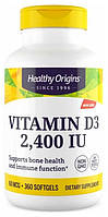 Вітамін D3 з олією МСТ для імунітету та кісток Healthy Origins Vitamin D3 2400 МО 360 гел капс