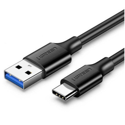 Дата кабель USB 3.0 AM to Type-C 1.0m US184 Black Ugreen (20882) для быстрой зарядки до 3А, фото 1