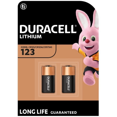 Батарейка Duracell 123 3V High Power літієва, CR123/CR123A/CR17345, 2 шт. в упаковці (5002979), фото 1