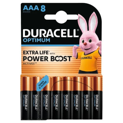 Батарейка Duracell Optimum AAA лужні 8 шт. в упаковці (5015602), фото 1
