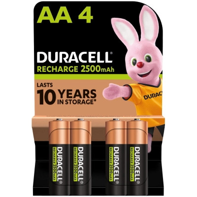 Акумулятор Duracell AA HR6 2500mAh * 4 (5000394057203 / 5007308), фото 1