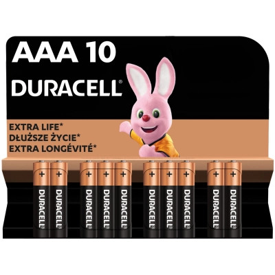 Батарейка Duracell AAA лужні 10 шт. в упаковці (5002509/5006462), фото 1