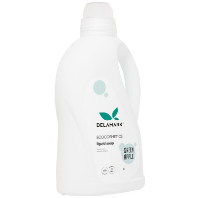 Рідке мило DeLaMark Зелене яблуко 2 л (4820152332738), фото 1