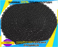 KU Набір килимків для Universal Fit столу Margrese в'язана серветка 6 штук чорні підставки для тарілок Uni2L_K