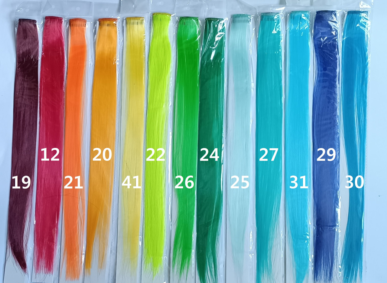 Накладні пасма на шпильках кліпсах для волосся кольоровий канекалон для плетіння коси