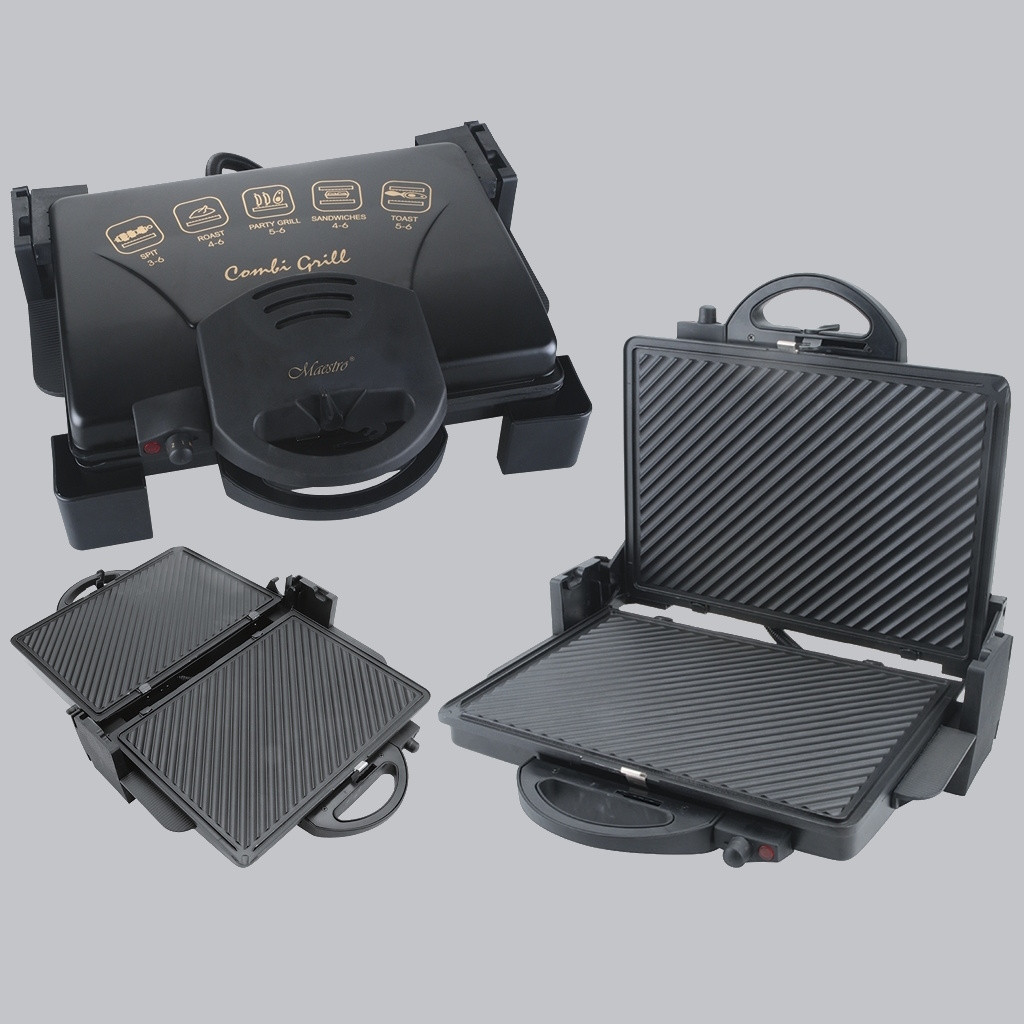 Електричний гриль Maestro MR-717 1900 Вт, контактний, знімні плити, антипригарне покриття, регулятор температури, фото 1