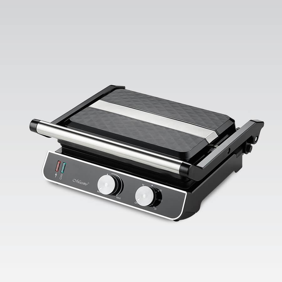 Електричний гриль Maestro MR-722 2000 Вт, антипригарне покриття, контактне, відкривання 180°, регулятор температури, фото 1