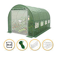Садова теплиця парник LEOBRO Garden 10м2 Green Mosquito Door (LB-G109-GRN)
