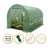 Садова теплиця парник LEOBRO Garden 10м² Green 4х2,5 м (LB-G103-GRN)