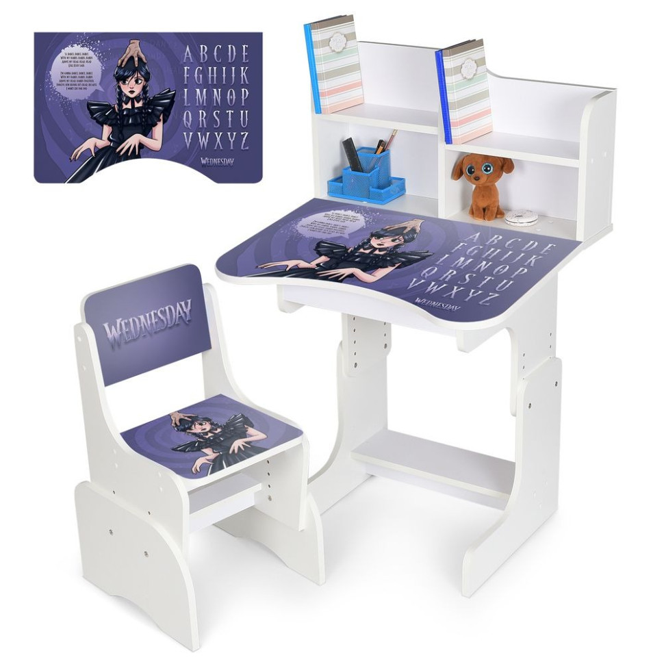 Дитяча парта N 2071-24-1 висота 3 положення, зі стільчиком, фото 1