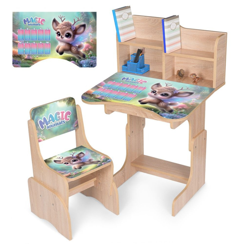 Дитяча парта N 2071-27-3 висота 3 положення, зі стільчиком, фото 1