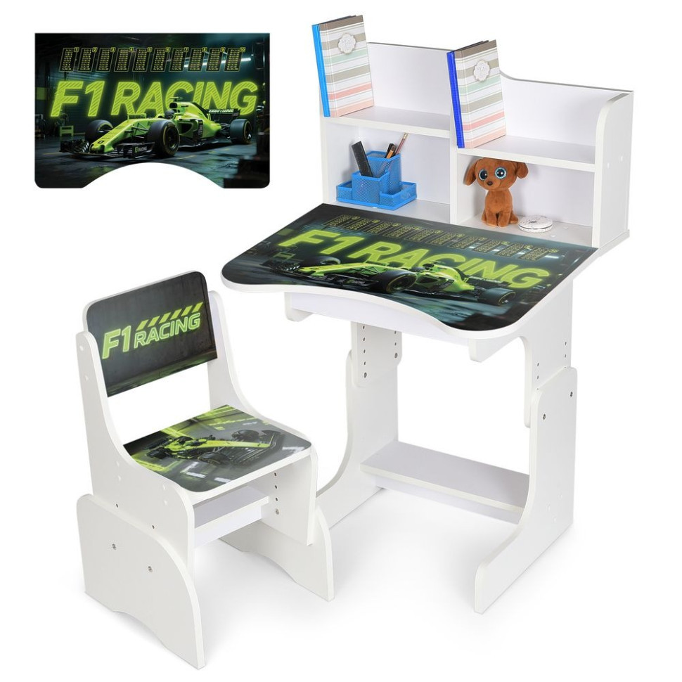 Дитяча парта N 2071-30-1 висота 3 положення, зі стільчиком, фото 1