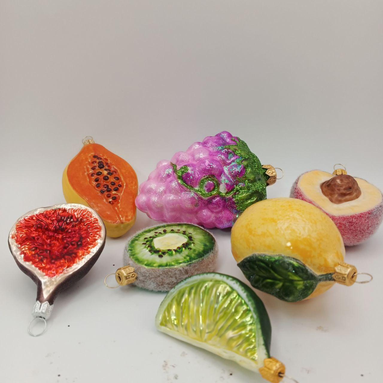 Микс набор фруктов игрушка на елку  Irena