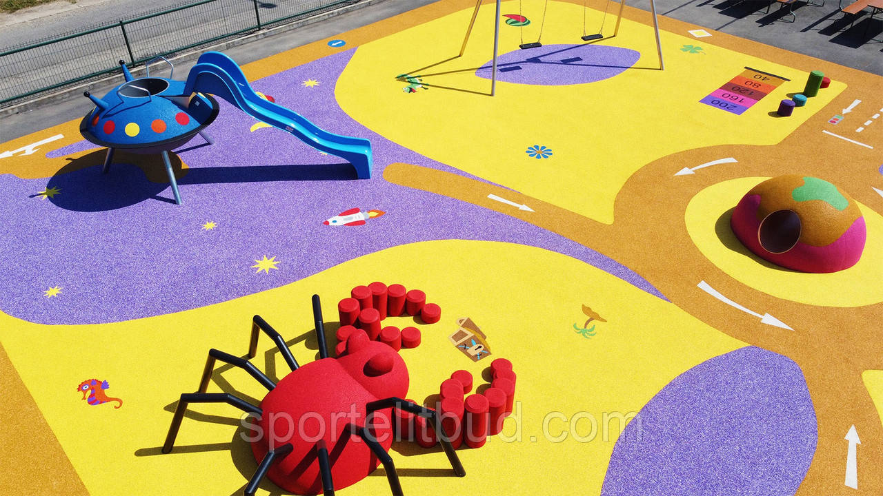 Покриття для дитячих майданчиків з 3D графікою EPDM, фото 1