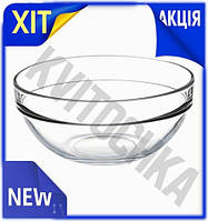 KV Піала Chefs 600мл Smart Model скляна для сервірування салатів закусок десертів прозорий салатник 99/KVI