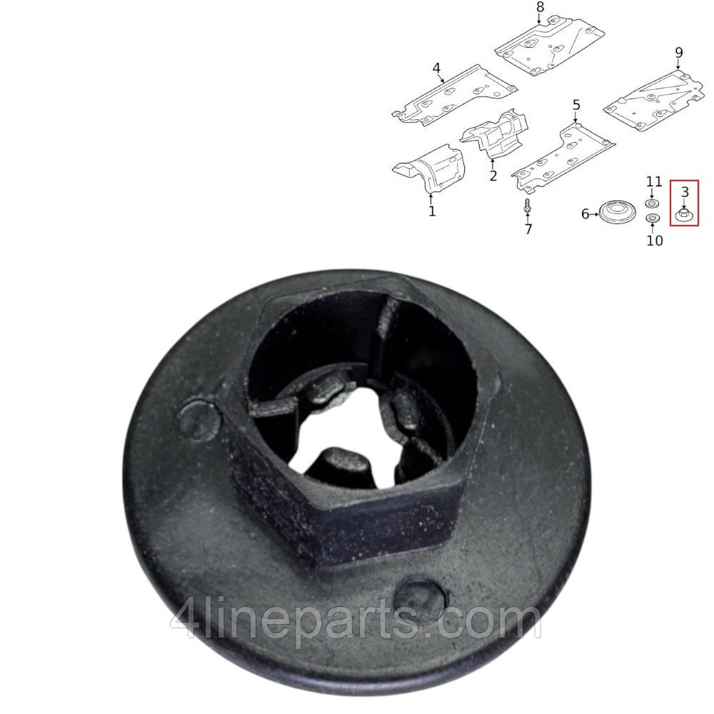 Пластикова гайка панелей кузова i40 Hyundai 1327106007B 8414526000 8414734000, фото 1