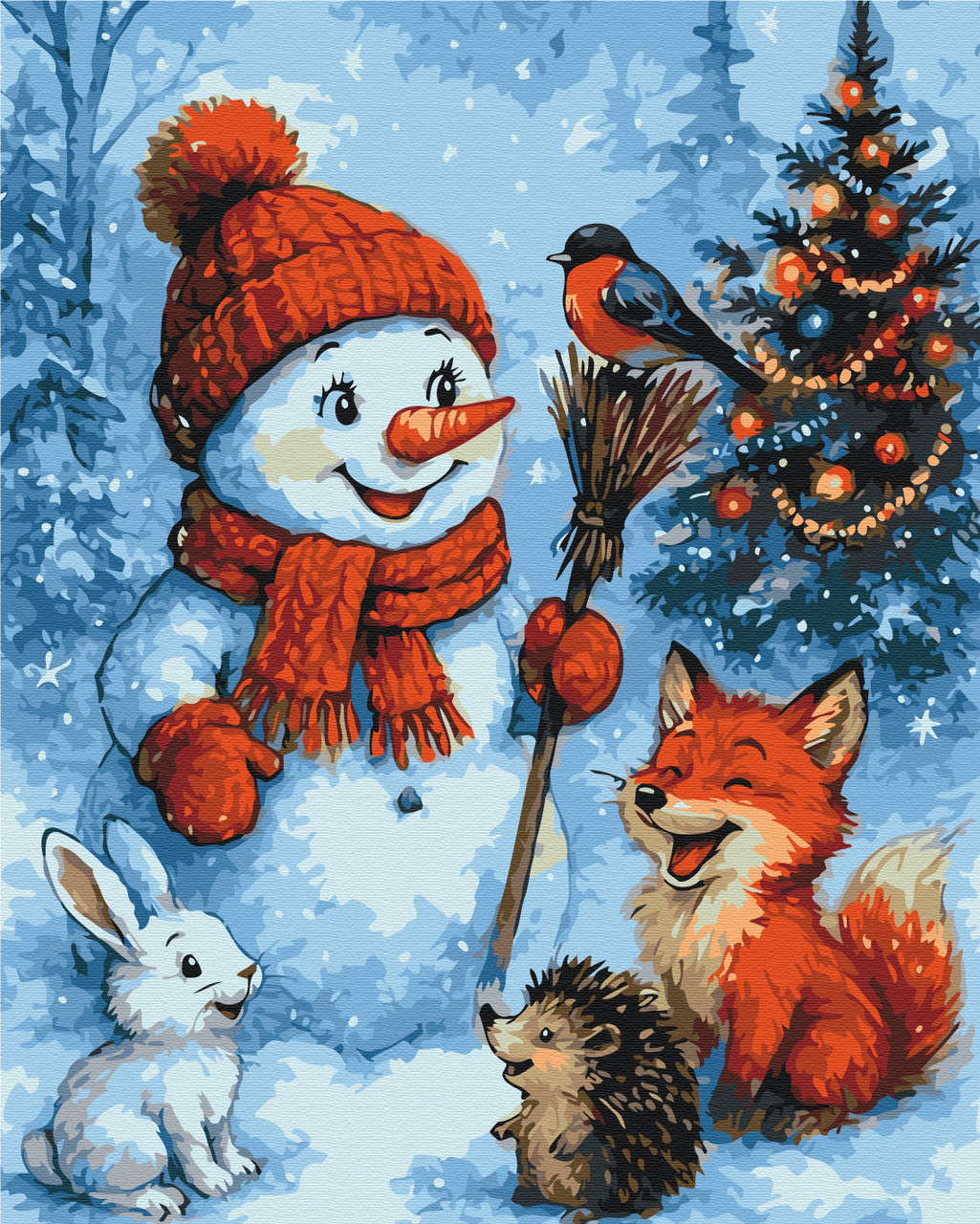 Картина за номерами 40×50 см Kontur. Cніговик з друзями DSS1117, фото 1