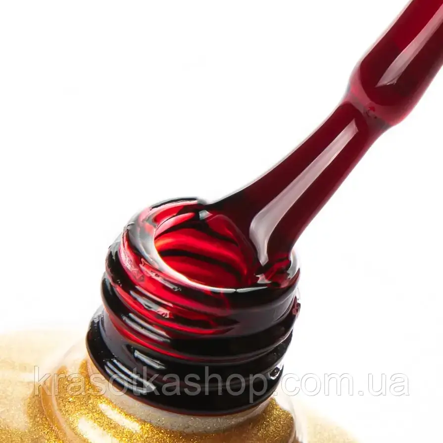 Вітражний гель-лак №200 (бордово-червоний) "Dessert" Yo!Nails, 8 мл, фото 1