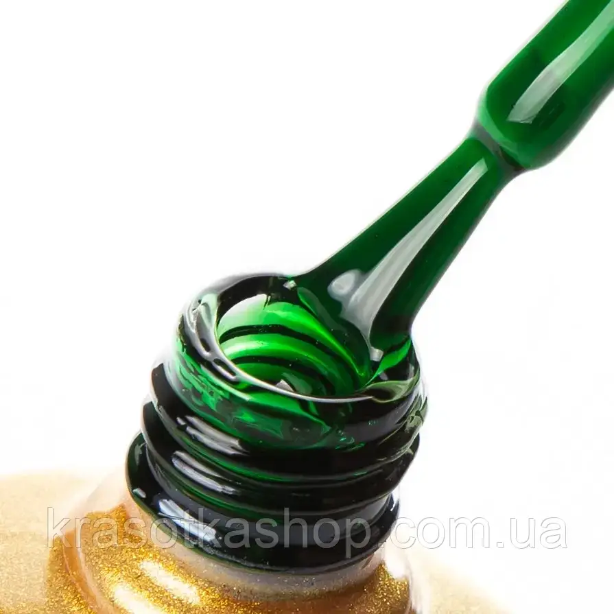 Вітражний гель-лак №204 (зелений) "Dessert" Yo!Nails, 8 мл, фото 1