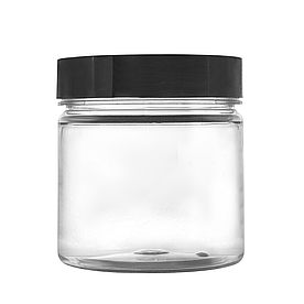 Прозора банка 150 мл для косметичних засобів, порошків, кремів (банка+кришка+вкладиш)