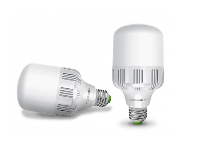 Лампа світлодіодна 30W E27 6500K 3300Lm EUROLAMP потужна промислова (LED-HP-30276)