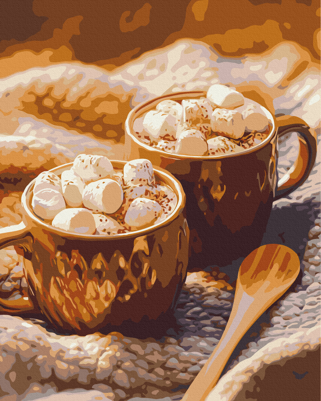 Картина за номерами 40х50 см. Какао з зефірками. Brushme BS54440, фото 1