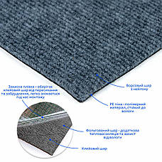 Самоклейна плитка під килимолін у рулоні сірий 600х3000 мм SW-00002584, фото 2