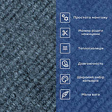 Самоклейна плитка під килимолін у рулоні сірий 600х3000 мм SW-00002584, фото 4