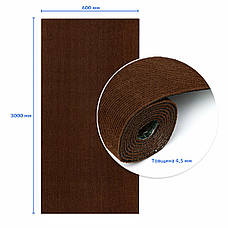 Самоклейна плитка під килимолін у рулоні коричневий 600х3000 мм SW-00002586, фото 3