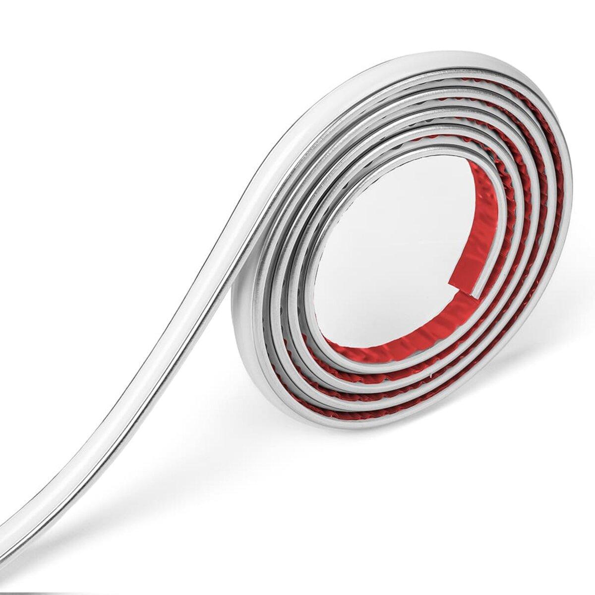 Молдинг 3000х20х8,5 мм Білий зі сріблом SW-00002674