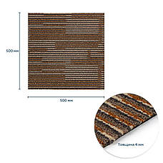 Плитка під килимолін без клейового шару 500х500х4мм Коричневий SW-00002712, фото 3