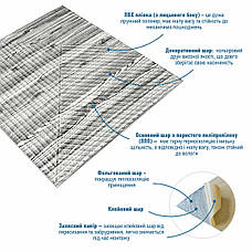 Панель стінова 3D 500х500х5мм Бамбук Дерево Зебра SW-00002884, фото 2