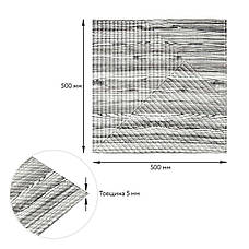 Панель стінова 3D 500х500х5мм Бамбук Дерево Зебра SW-00002884, фото 3