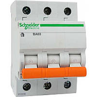 Автоматичний вимикач 3П 6А С  Schneider Electric ВА63 11221 "Домовий"