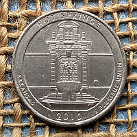1/4 долара (квотер) 2010 року. (D). "Національний парк Хот-Спрінгс".  США