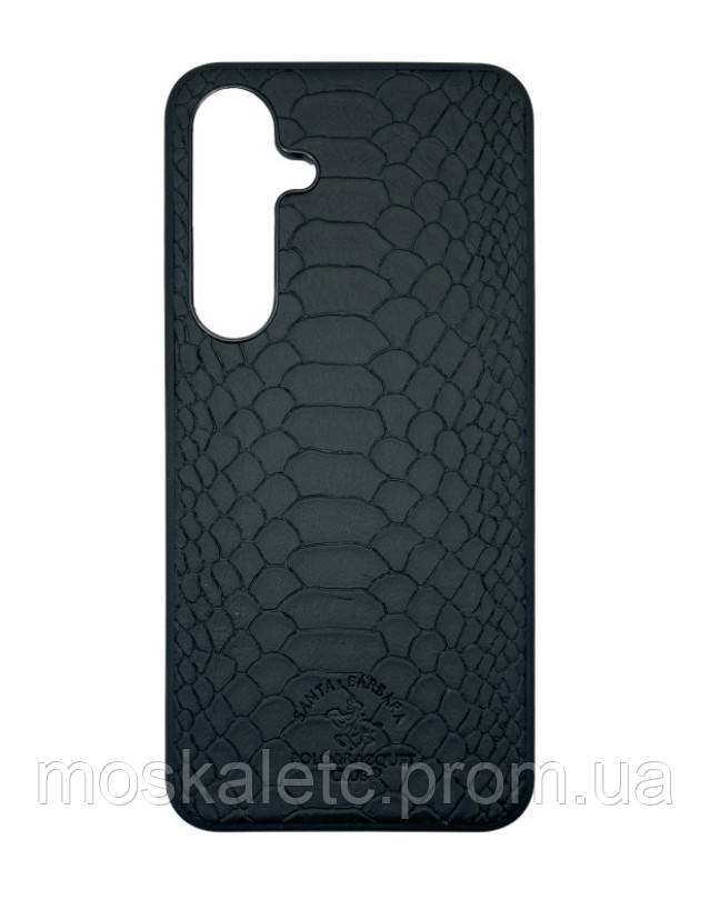 Чехол Python Leather Case на Samsung Galaxy S24, Чорний, фото 1