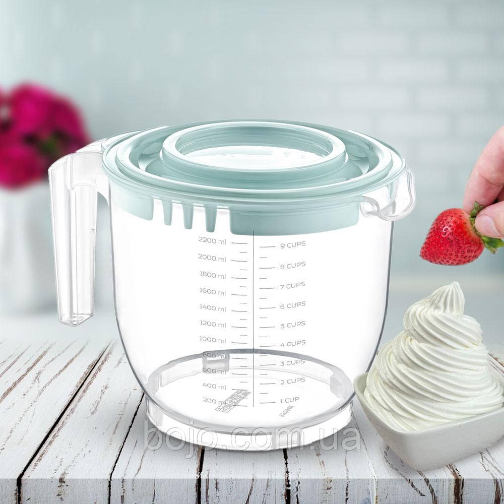 Пластикова мірна чаша для міксера, збиття Dunya 2,2 л, Бірюзовий (DRK)