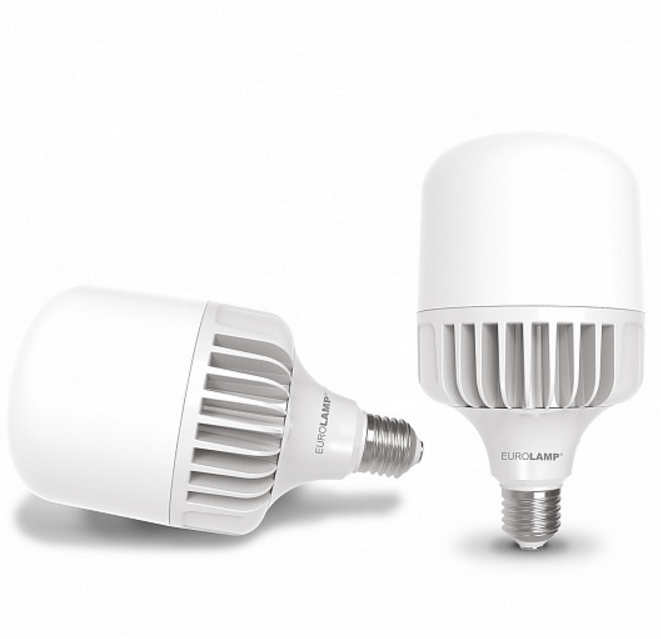 Лампа світлодіодна LED 50W E40 6500K 5200 Lm EUROLAMP потужна промислова (LED-HP-50406)