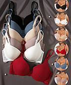 Бюстгальтер в рубчик з мереживною спинкою, C/D-ка