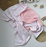 Дитячий плед для новонароджених малюків з плюшу та бавовни 100×80 см, фото 3