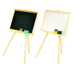 Мольберт магнітний "Мася" Дошка ш40 * в55см, Підставка ш55 * в110см / матеріал / сосна