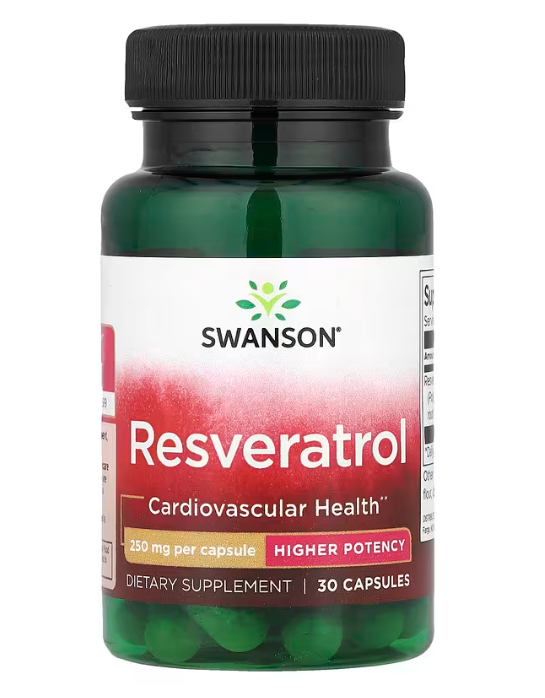Resveratrol 250 мг Swanson 30 капсул, фото 1